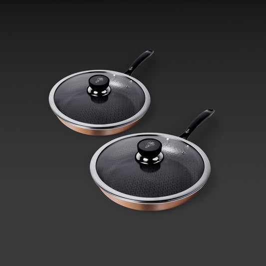 COPPER PANS SET OF 2 