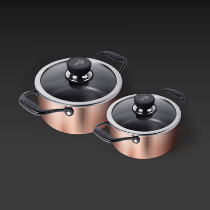 COPPER POTS SET OF 2
