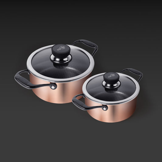 COPPER POTS SET OF 2