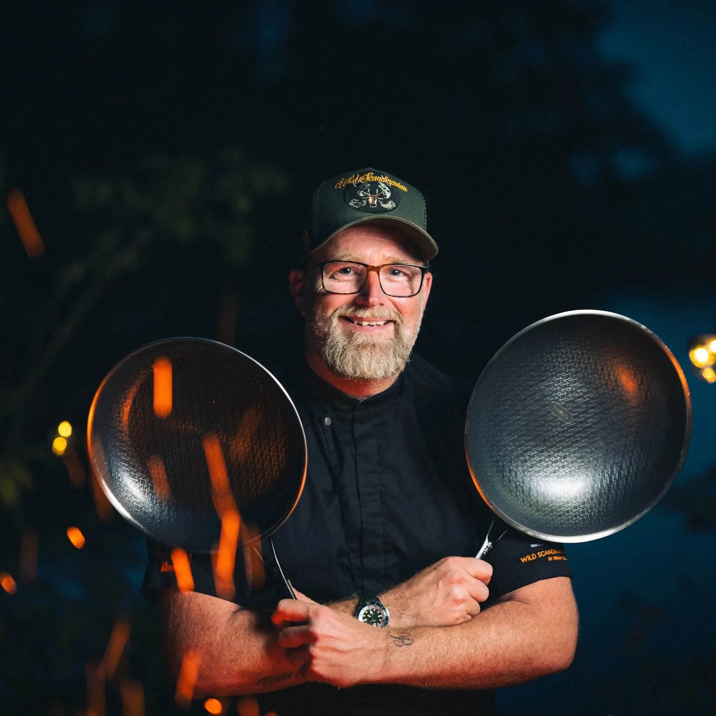STAINLESS STEEL PANS SET OF 2