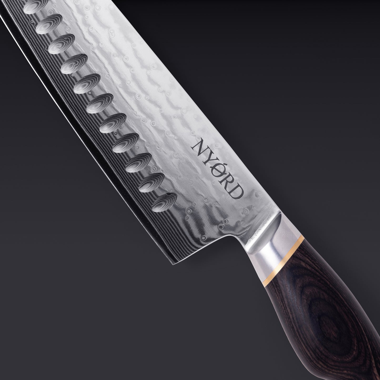 DAMASK KNIFE SET OF 3 WITH MAGNET KNIFE BLOCK
